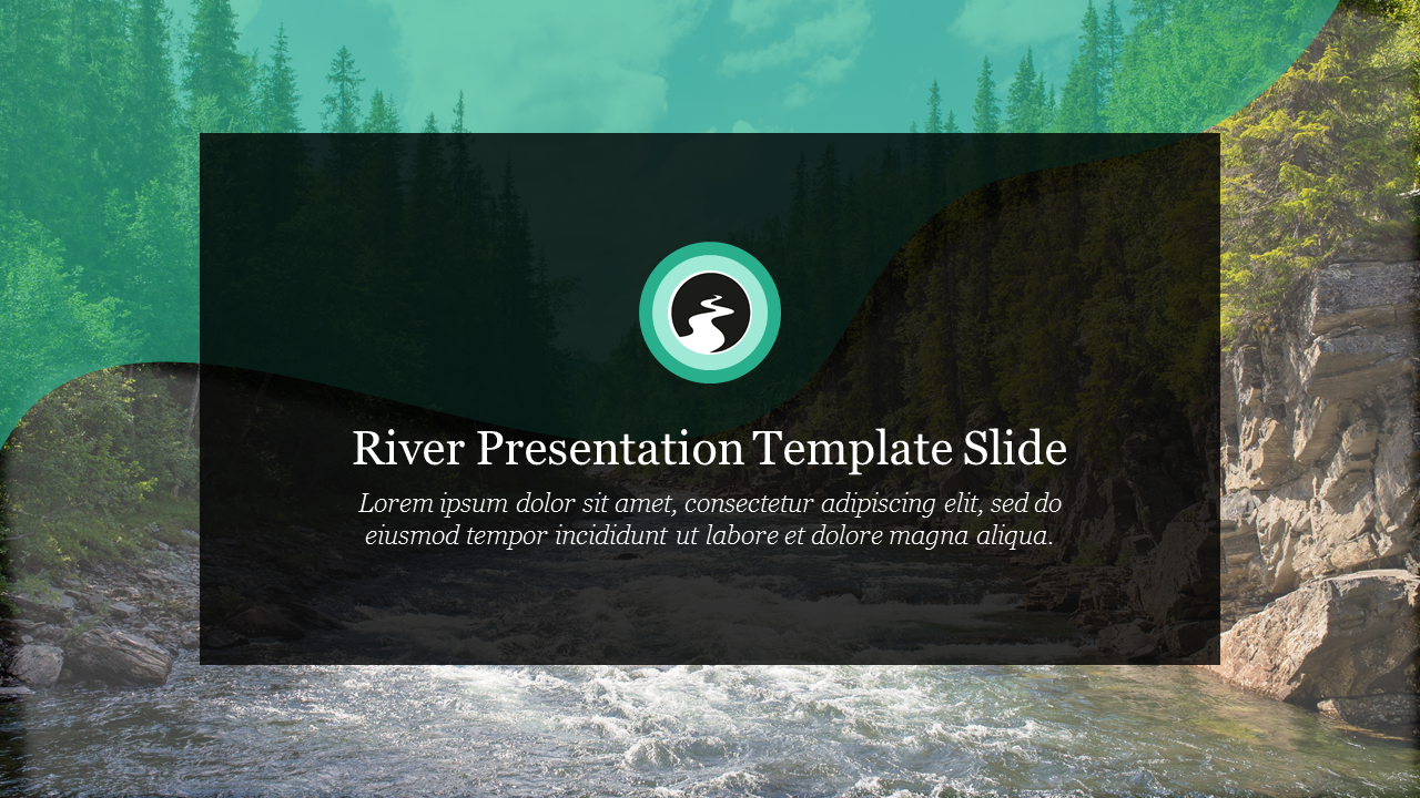 River Presentation Template Slide